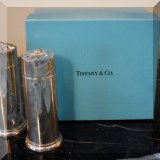 S04. Tiffany and Co. sterling silver salt and pepper shakers - $65